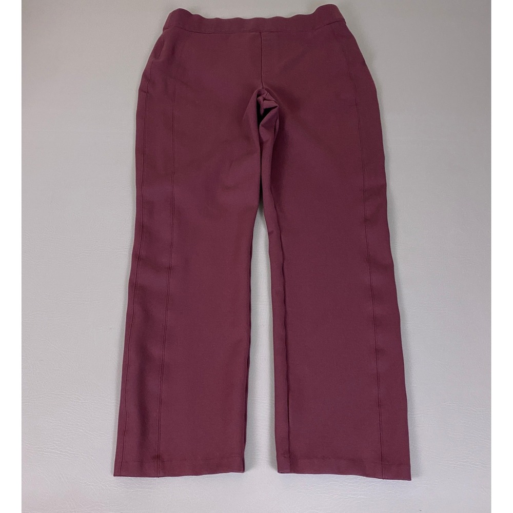 Spanx The Perfect Pant Size XL Straight Leg Burgundy Wine Red High Rise Ankle